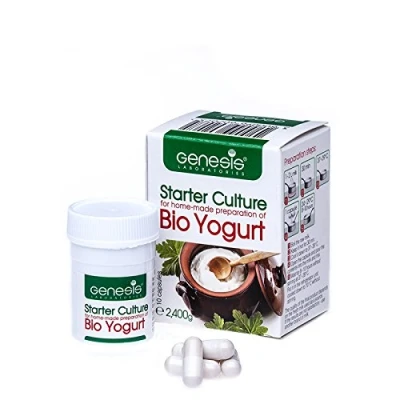 Imagen de El cultivo iniciador &quot;Genesis&quot; para preparación casera del Bio probiótico yogur 10 cápsulas hasta 20 litros.