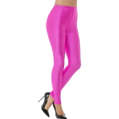 Imagen de Smiffys Mallas de licra discoteca años 80, rosa fluorescente