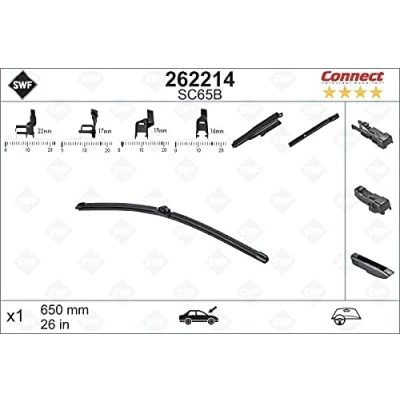 Imagen de Limpiaparabrisas Swf Alternative Connect 262214 650mm Sin marco PEUGEOT: 307 Hatchback, 308 I SW, MERCEDES BENZ: Viano, Vito Mixto