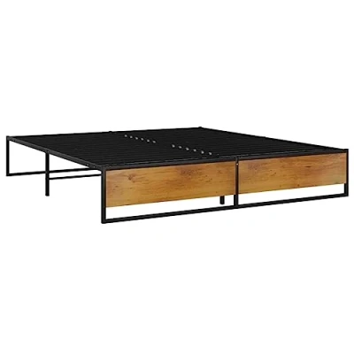 Imagen de vidaXL Estructura de Cama Casa Dormitorio Habitación Robusta Duradera Mobiliario Cómodo Moderna Matrimonial Doble Metal Negra 160x200 cm