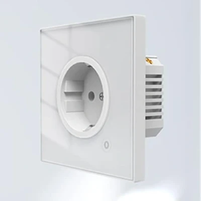 Imagen de LEDLUX ZigBee Smart Wall Socket, enchufe Schuko de pared ZigBee, versión EU 86 x mm, compatible con Alexa Google Philips Hue Samsung Smartthings, Color Blanco.