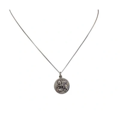 Imagen de Medalla de San Jorge en plata Maciza 925 con la Cadena