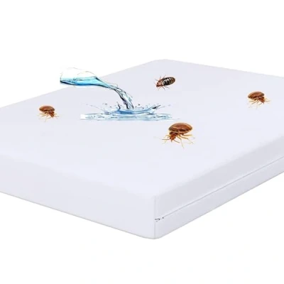 Imagen de IMFAA funda con cremallera para cama antiinsectos, antialérgica y totalmente impermeable, protectora de colchón Super King cremallera. (Super (182 x 200 + 40 cm)