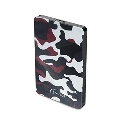 Imagen de Sonnics 1TB USB 3.0 Externos Portátil Duros Discos por Ventanas PC, Apple Mac, Smart TV, Xbox One &amp; PS4 Especial Edición, Rojo Camo