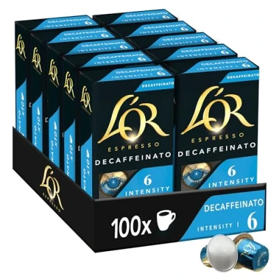 Imagen de L&#039;Or Espresso Decaffeinato Cápsula de Café 10 pieza(s) Bolsitas y cápsulas (Cápsula café, expreso, tazas, Negro, Azul, 52 g, Caja)