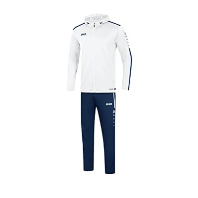Imagen de JAKO Chándal para hombre Striker 2.0 con capucha, blanco/azul marino, talla 3XL, M9619