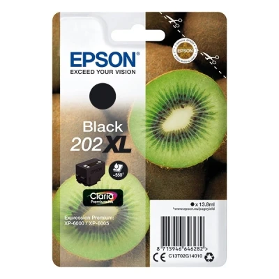 Imagen de EPSON Original Cartuchos de Tinta 202 XL, Válido para Expression Premium XP 6000 / 6005 6100 6105, Color Negro, Ya disponible en Amazon Dash Replenishment