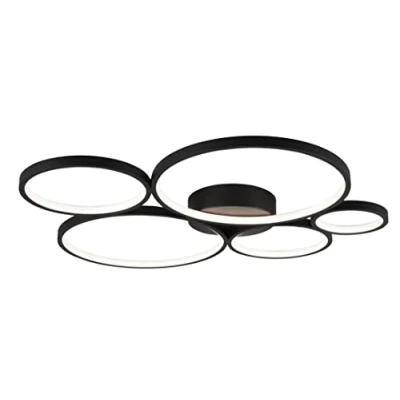 Imagen de Trio Lighting Plafón LED Rondo, negro mate