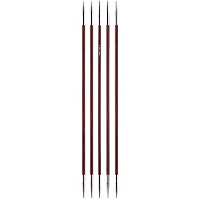 Imagen de KnitPro Agujas de Tejer Royale, Doble, Madera Abedul/latón, Multicolor, 20 cm x 3,00 mm, Juego 6