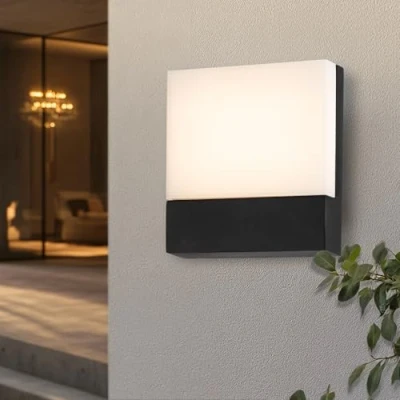 Imagen de Miratic Aplique Pared Exterior Negro IP65 Foco LED Lampara Resistente al Agua de 750 lm Moderna para Jardín y Terraza
