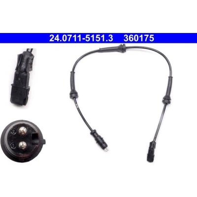 Imagen de ATE 24.0711 5151.3 Sensor de ABS 485 RENAULT: MEGANE 2, SCENIC 2 Coupe Cabriolet