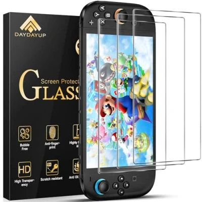 Imagen de daydayup 3piezas Protector de pantalla Compatible con Nintendo Switch 2. Película Protectora para 2 [Antiarañazos] [Sin burbujas] [Transparente HD] [Dureza 9H]