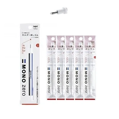 Imagen de Tombow Mono Zero borrador estilo bolígrafo (1 y 10 recambios, punta redonda de 2,3 mm)