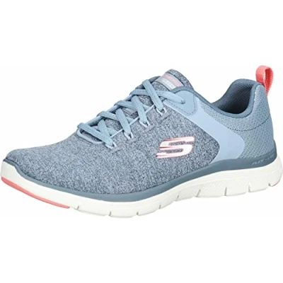 Imagen de Skechers Flex Appeal 4.0 Brilliant View, Zapatillas Mujer, Slate Knit/Mesh/Pink Trim, 40 EU