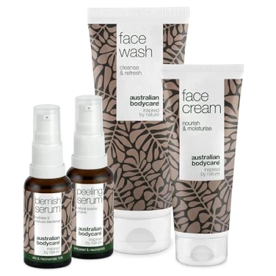 Imagen de Reduce los problemas de manchas con el Pack 4 que incluye un Gel Limpiador Facial 200ml, Sérum Niacinamida 30ml, Peeling 30ml y Crema 100ml especial para pigmentación.