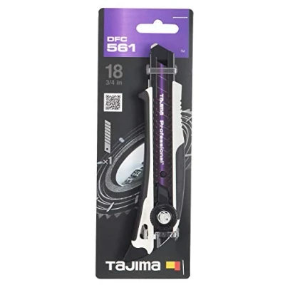 Imagen de TAJIMA TAJ DFC561W Cuchillo de corte DORA FIN con hoja RAZAR BLACK, tornillo sujeción y aleta,