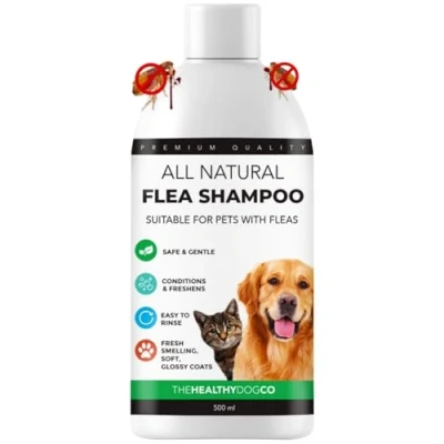 Imagen de Champú antipulgas Completamente Natural Limoncillo 500ml El Mejor Tratamiento para Perros y Gatos Fórmula Potente Segura Mata controla pulgas garrapatas piojos