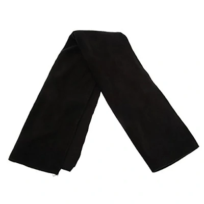 Imagen de Universal Textiles Bufanda térmica de forro polar para hombre (158 cm x 26 cm), color negro, Negro