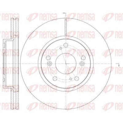 Imagen de REMSA 6986.10 Disco de freno Eje delantero 281,8, 281,8 23 5 ventilado HONDA: CIVIC 8 Hatchback, 9, CR V 2