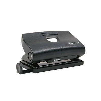 Imagen de Rapesco PF87S0B1 Perforadora de 2 Agujeros 810 P, 12 Hojas Capacidad, Negro