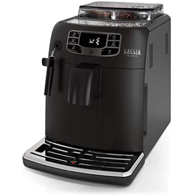 Imagen de Gaggia Velasca Black RI8260/01, Cafetera Automática para Espresso y Cappuccino, Café en Grano o Molido, 1000W, Negro, 100% Made in Italy