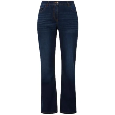 Imagen de Ulla Popken Straight Jeans, Pantalones Mujer, Dark Azul Denim, 38W / 34L