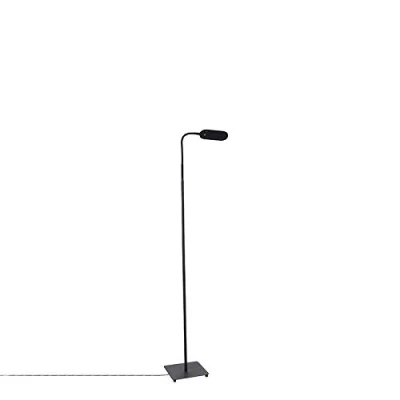 Imagen de Qazqa Moderno Lámpara de pie moderna negra regulable 4 estados LED BOTOT Acero/Plástico Alargada Incluye Max. 1 x 8 Watt