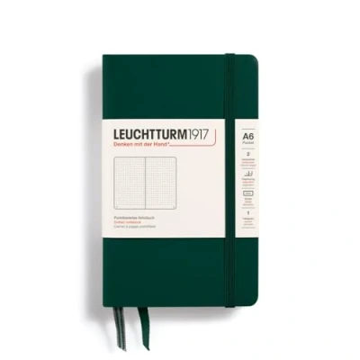 Imagen de LEUCHTTURM1917 370298 Libreta Pocket (A6) 90 x 150 mm, Tapa Dura, 187 páginas numeradas, Forest Green, Puntos
