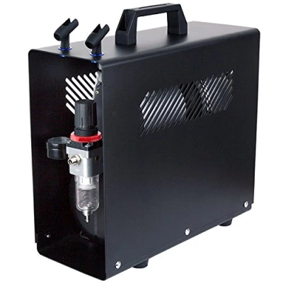 Imagen de Compresor de aerógrafo Fengda FD 196A con calderín/regulador presión / 3.5L 6 bar/parada automática