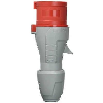 Imagen de Legrand Conector CEE 16 A, rojo de 4 pines (3P + PE), 6 h (400 V/16 A), protección IP44, IK09