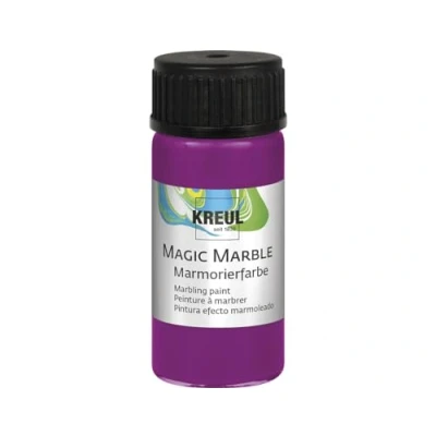Imagen de KREUL 73208 Pintura Magic Marble, Bote, marmoleadora por inmersión Brillantes para Dibujos aleatorios y Efectos únicos, Color Magenta, 20 ml (1er Pack) (73208)