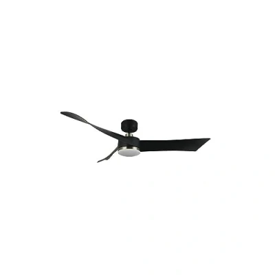 Imagen de FABRILAMP Ventilador Dc Tempel 26w Negro/cuero 3 Aspas 132d 6vel. Colores 2950lm C/remoto, Memoria Y Temporizador