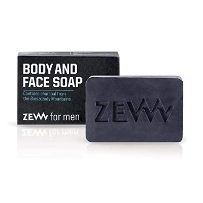 Imagen de Zew For Men Body and Face Natural Soap Bar with Activated Carbon 81g