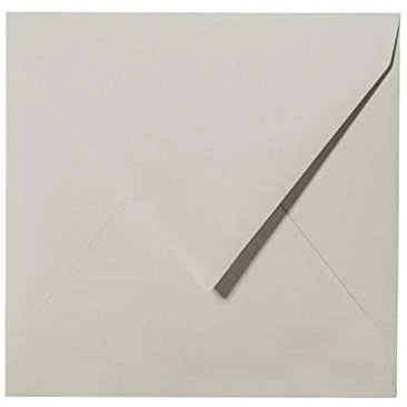 Imagen de Paper24 Sobres cuadrados (25 unidades, 13 x cm, 130 mm, gramaje 120 g/m²), color gris claro