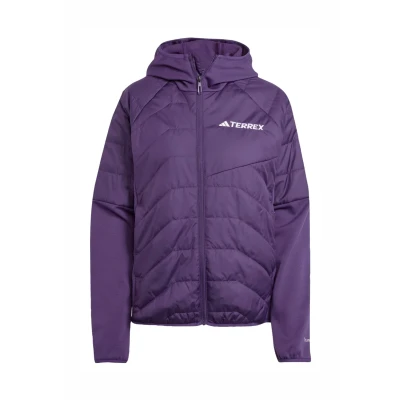 Imagen de adidas Sportswear Terrex Multi Climawarm Insulated Hybrid Hooded Chaqueta de invierno, Mujer, Talla: Large, Aurora plum