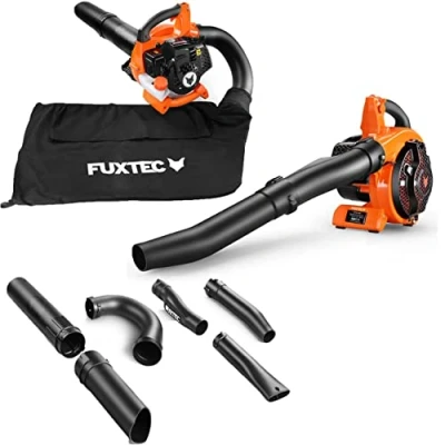 Imagen de Aspirador de Hojas Gasolina FUXTEC FX LBS126 4 en 1 Soplador y triturador 2 Tiempos con Tubos soplado Bolsa Recogida 45 l Velocidad 71 m/s