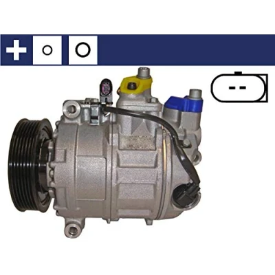 Imagen de MAHLE ORIGINAL ACP 110 000S Compresor de Aire Acondicionado 7SEU17C 12 PAG 46 R 134 a con junta anular VOLKSWAGEN: Touareg I, II, AUDI: Q7