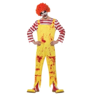 Imagen de Smiffys Disfraz payaso terrorífico asesino, Amarillo &amp; Rojo, con mono