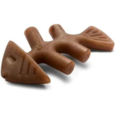 Imagen de Benebone Juguete masticable Indestructible de Espina Pescado para masticadores agresivos, rompe el aburrimiento Resistente Larga duración Perros, Sabor a salmón Jack Real, Perros