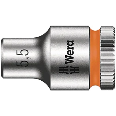 Imagen de WERA 05003504001 8790 HMA Zyklop Nuss 5,5 Llave de vaso con arrastre 1/4&quot;