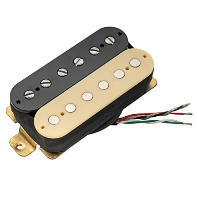 Imagen de Musiclily 50mm Humbucker Pastilla del Mástil para Guitarra Eléctrica, Zebra