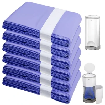 Imagen de 6 cubos de pañales compatibles con Korbell, 16 l, bolsas relleno, basura para pañales, bolsa 12 m largo