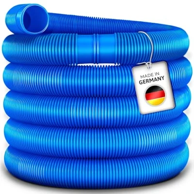 Imagen de tillvex Manguera Flexible Solar de Piscina 32 38 mm para Bombas, Depuradoras y Cloradores (Azul, 25m / 32mm)