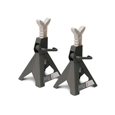 Imagen de MAXTOOLS, AJS300, Caballetes de Soporte con Cremallera, para la Reparación Coches, Altura Regulable, Capacidad 3 Toneladas