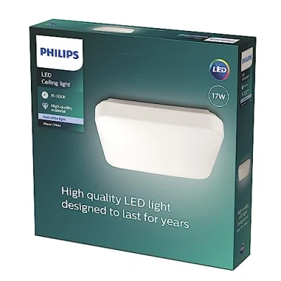 Imagen de Philips Plafón MAUVE, lámpara LED de techo funcional, color blanco, luz blanca fría, 40K 17W