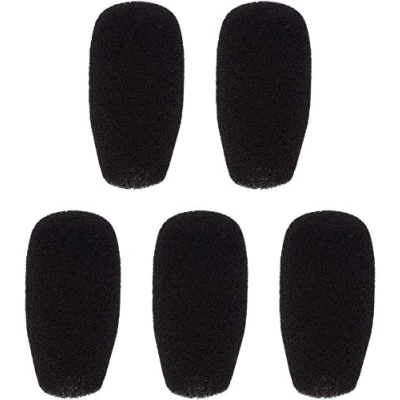Imagen de Cubiertas de espuma para micrófono, cuello cisne, condensador, parabrisas, 5 unidades, color negro (48x12mm)