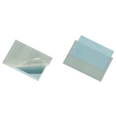 Imagen de Durable 809319 bolsa autoadhesiva Pocketfix, 90 x57 mm (dimensiones interiores), transparente, de 10 piezas