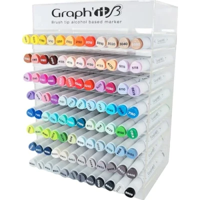 Imagen de Graph&#039;it Brush Estuche de 96 rotuladores alcohol con expositor