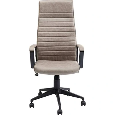 Imagen de Kare Design silla giratoria de oficina Labora, diseño moderno con reposabrazos, regulable en altura, escritorio respaldo alto, juego Beige,128x58x56cm