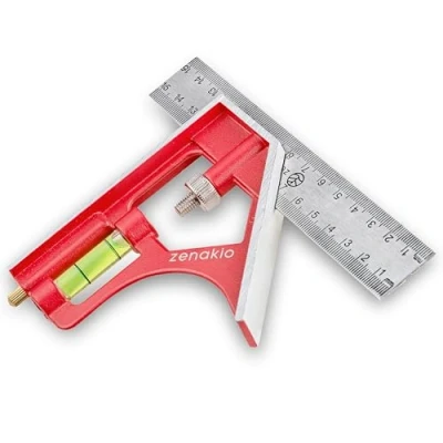 Imagen de Escuadra Metalica Carpintero 15 cm Medición y Marcado Preciso Rapida de Angulo Acero Inoxidable Perfecta en Trabajos Madera Metal Herramientas Carpinteria Profesional Zenakio